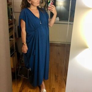 Hatch Blue Caftan Maxi Dress, One Size